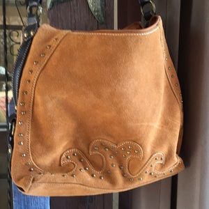 Suede handbag